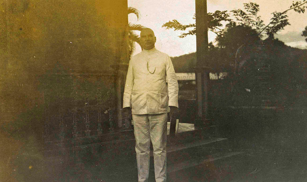 Detail of Sabang portrait Mr. Herman on yard, Indonesia by Anonymous