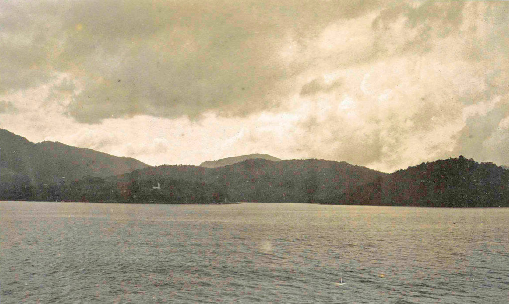 Detail of Sabang lake with mountains, Indonesia by Anonymous