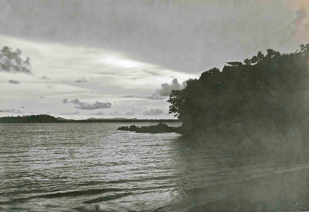 Detail of Siboya, sunset over lake by Anonymous