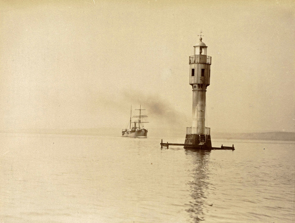 Detail of Lighthouse, South of the Lacs amers, al-Buhayrah al-Murra al-Kubra, Great Bitter Lak by Anonymous