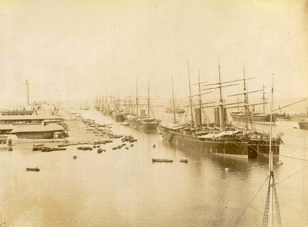 Detail of Boats in Port Said Cruise Dragon, Egypt by C. & G. Zangaki