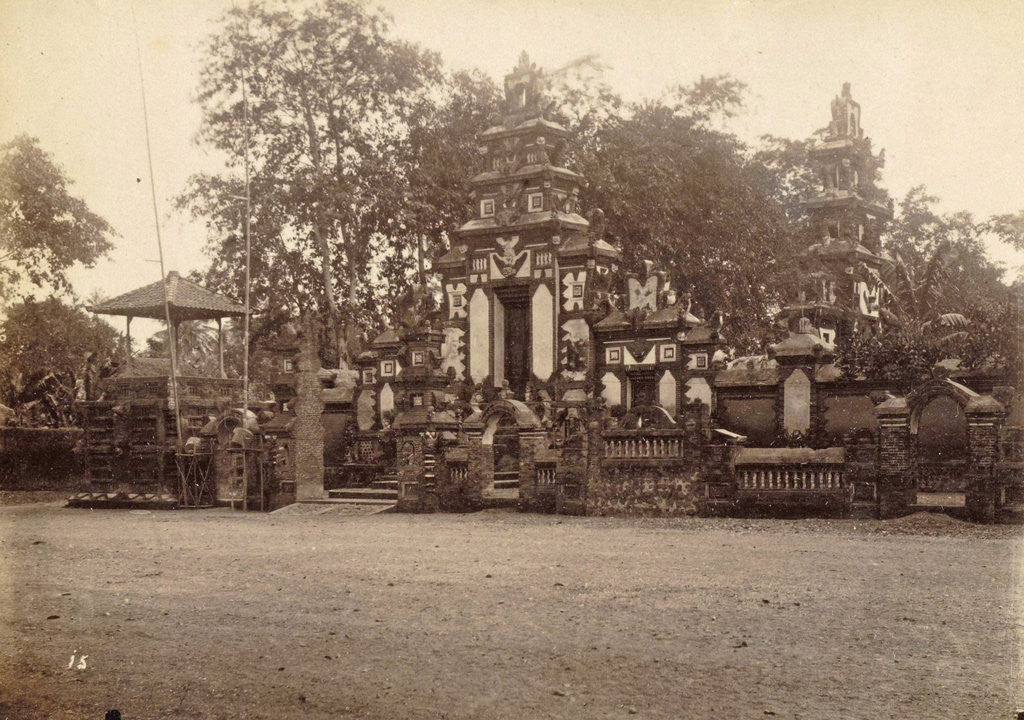 Detail of Dutch East Indies, indonesia, Dewatempel at Tjakra Negara during Lombok Expedition 1894 by Anonymous