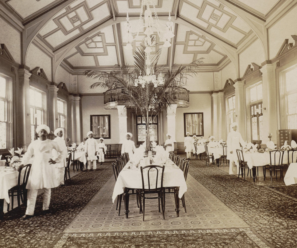 Detail of Africa, Royal Hotel dining room interior in Durban Natal, South Africa by Anonymous