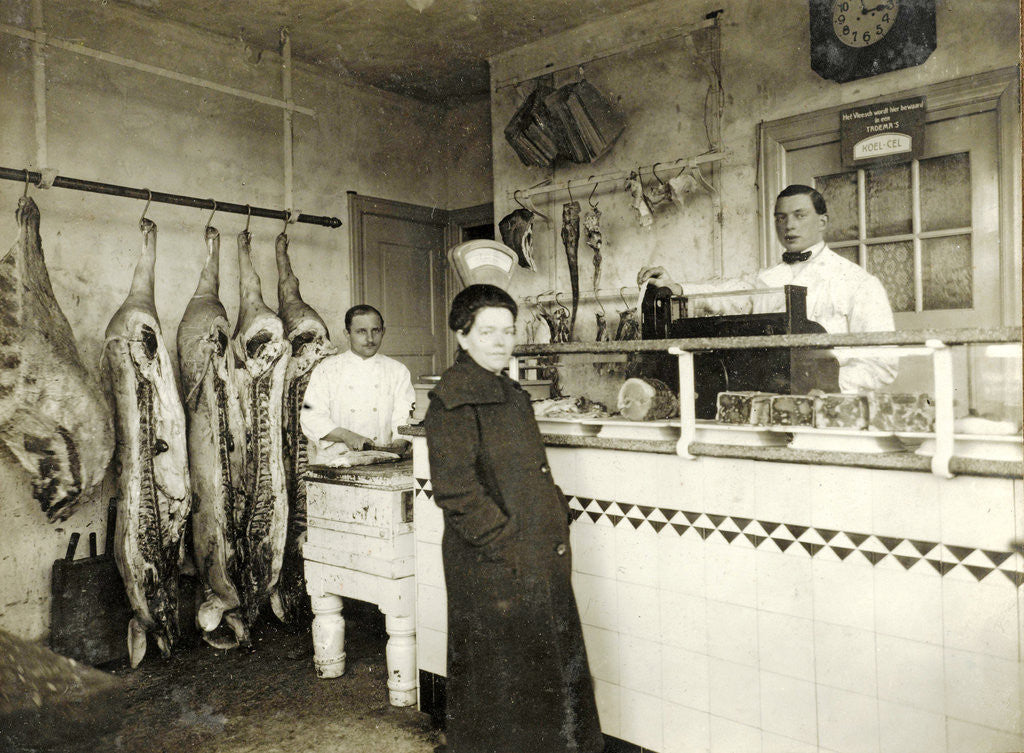Detail of Interior of the butchery of A. Velzeboer, Meeuwenlaan 185, Amsterdam by Anonymous