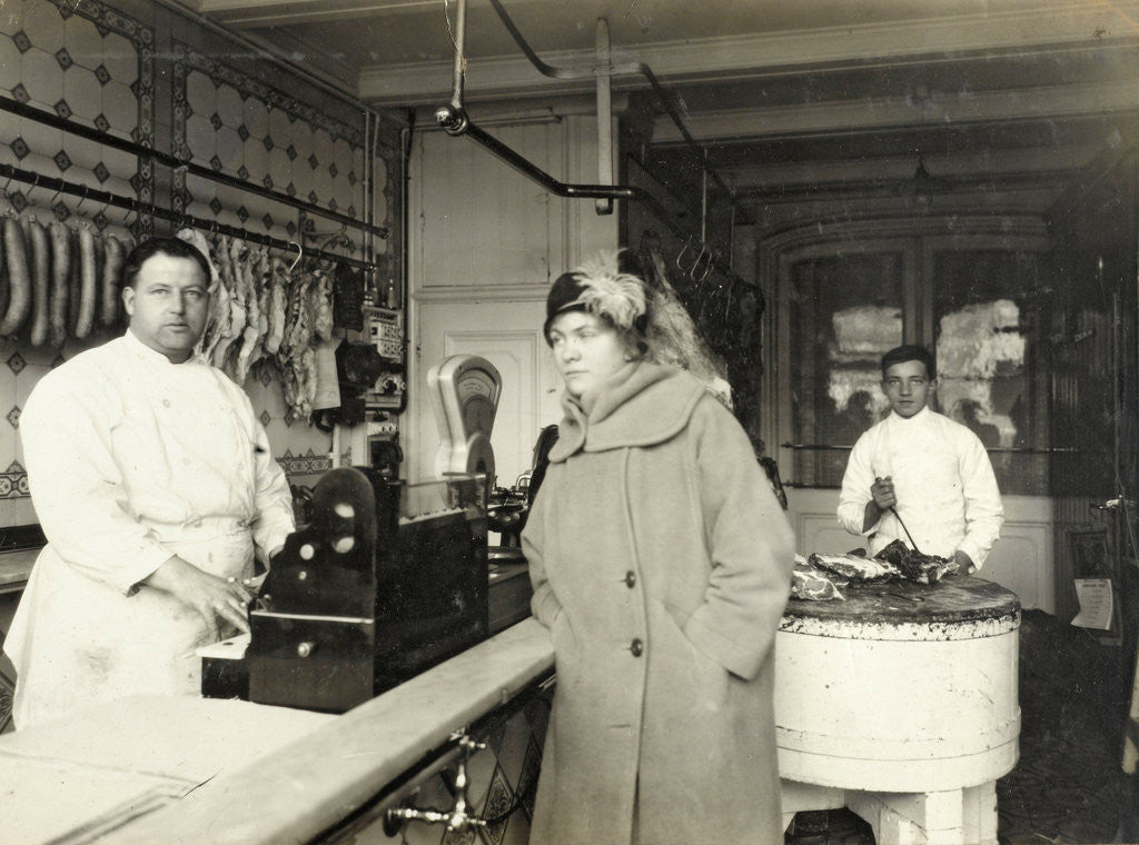 Detail of Interior of the butchery of P. de Gruyter, Oude Waal 2, Amsterdam, Netherlands by Anonymous