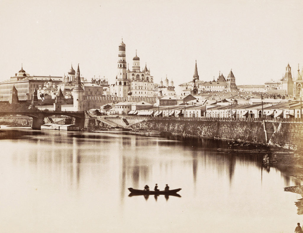 Detail of View of the Kremlin in Moscow, in the foreground the Moskva, Russia by Anonymous