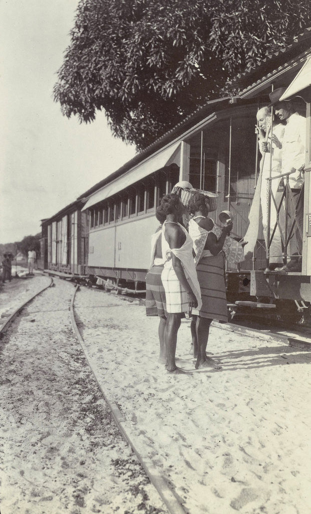 Detail of Train with two men and four women by Anonymous