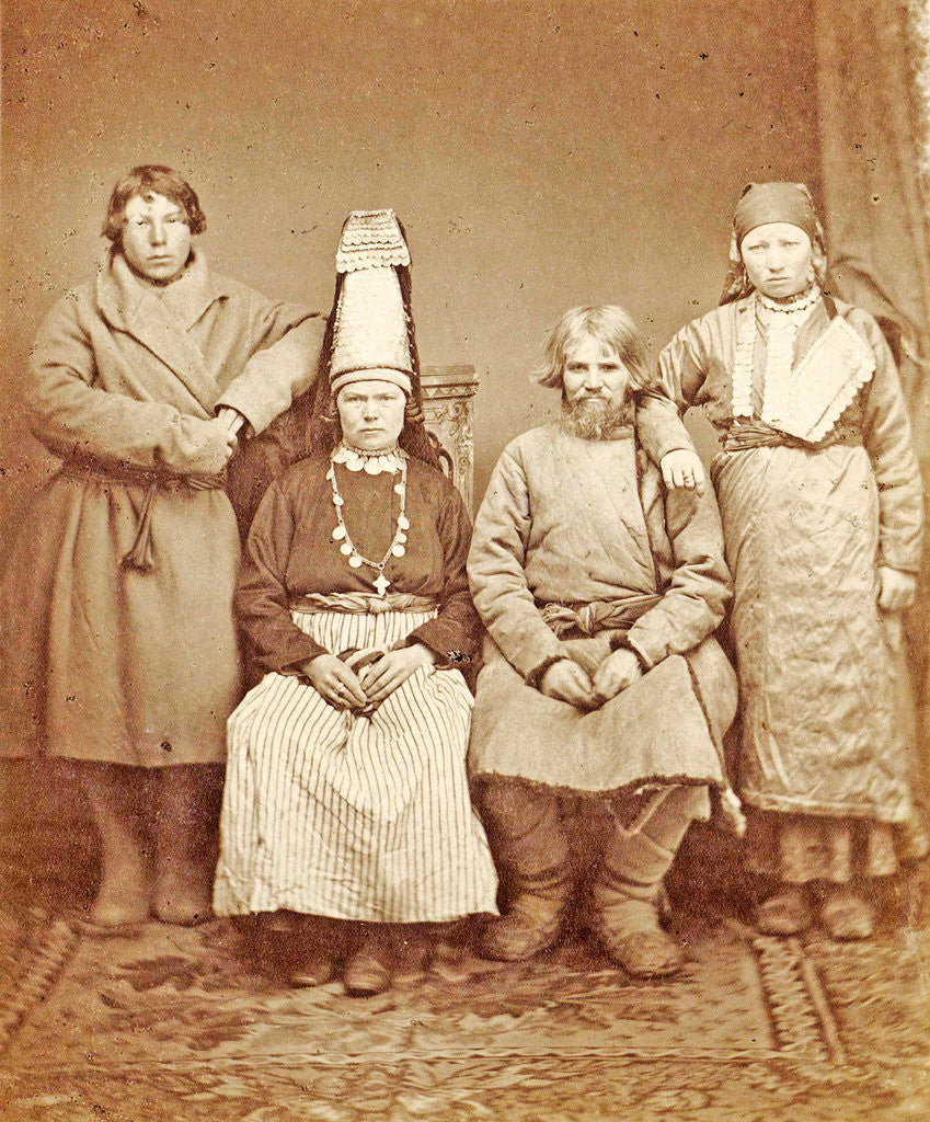 Detail of Group portrait of a Russian peasant family Russia by Anonymous