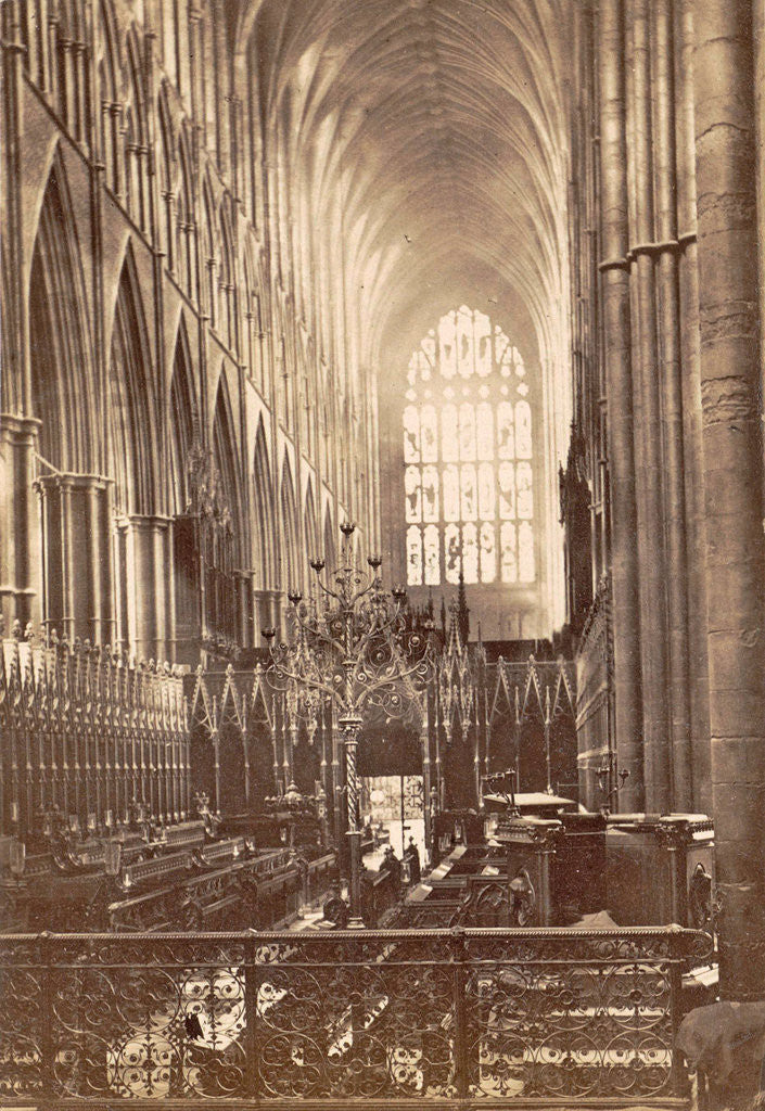 Detail of Interior of Westminster Abbey in London UK by F.G.O. Stuart