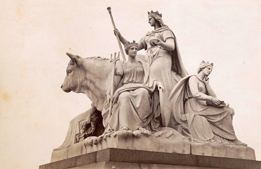 Detail of Group at the foot of the Albert Memorial in London: Europe by F.G.O. Stuart
