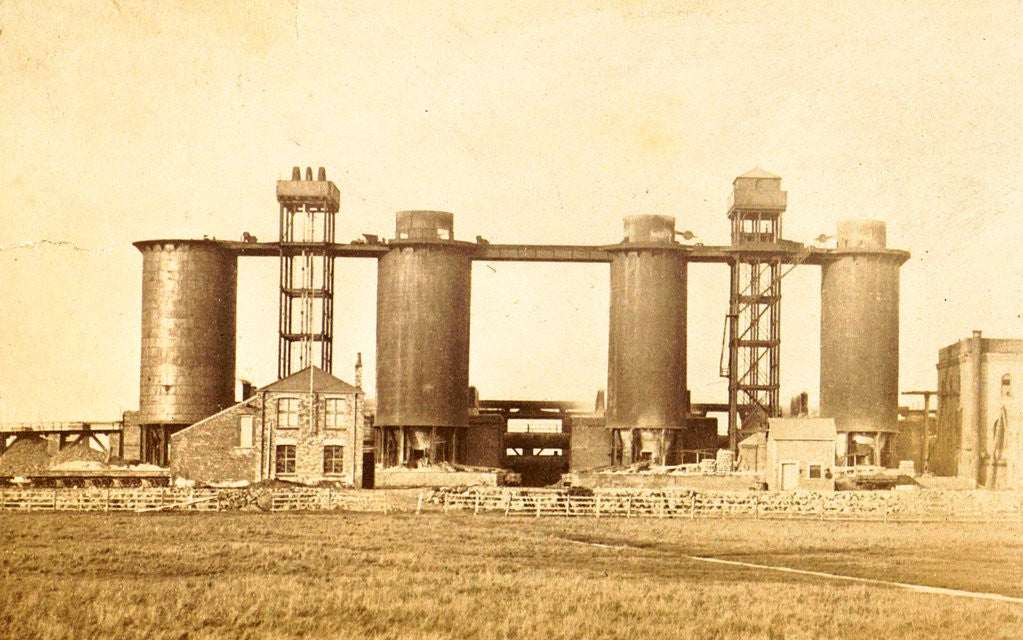 Detail of Blast furnaces for steel production in the factory of Bolckow, Vaughan & Co. Ltd. in Middlesbrough UK by Anonymous