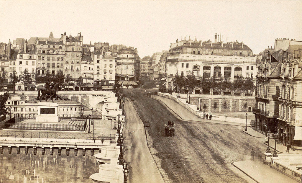 Detail of Pont Neuf and surrounding buildings in Paris, France by Anonymous