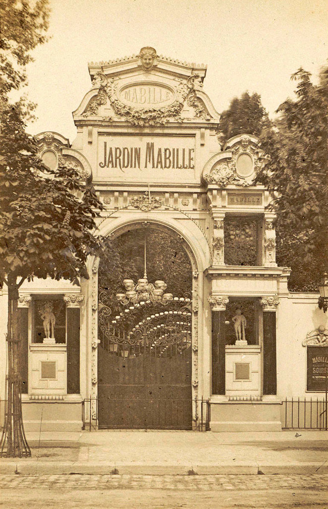 Detail of Entrance Jardin Mabille, a dance hall in Paris, France by Anonymous