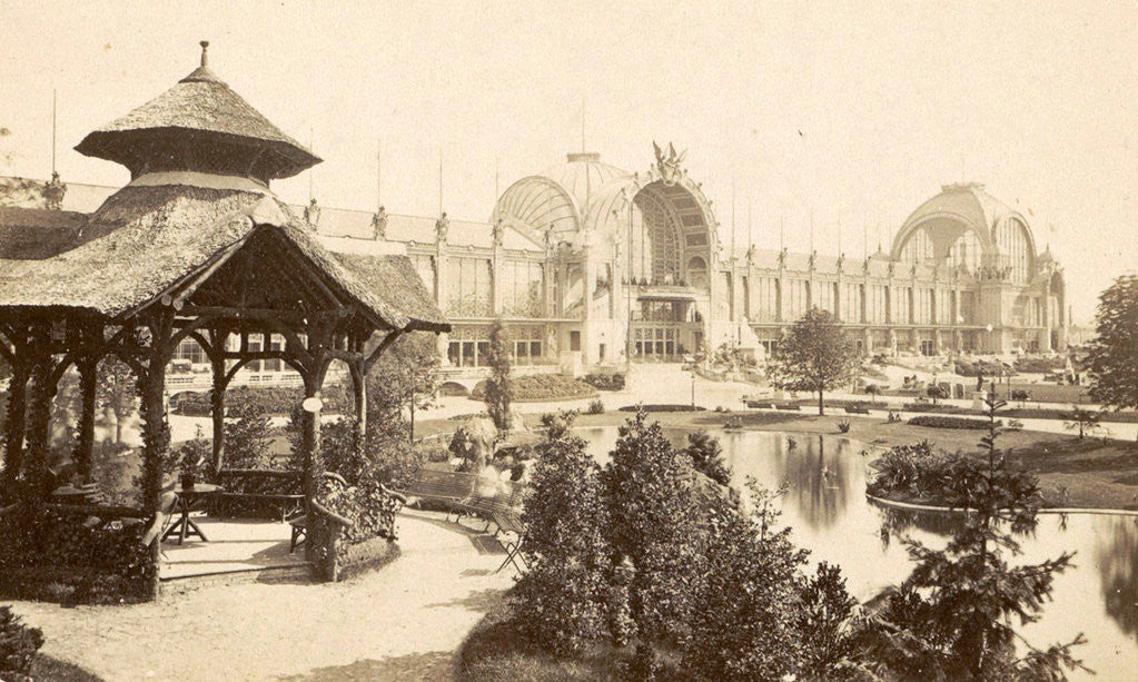 Detail of Part of the exhibition grounds at the Paris, France World Exhibition in 1889 by Anonymous