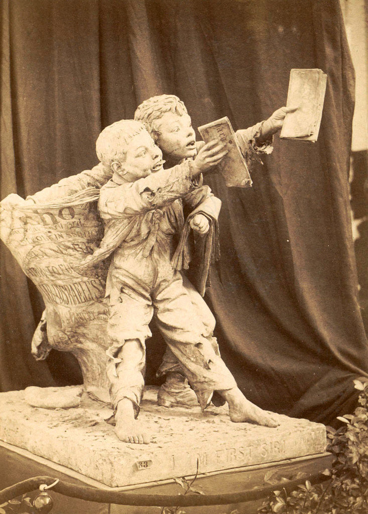 Detail of Image 'I'm first sir!' Giovanni Focardi, possibly exhibited at the Paris, France World Exhibition in 1889 by Anonymous