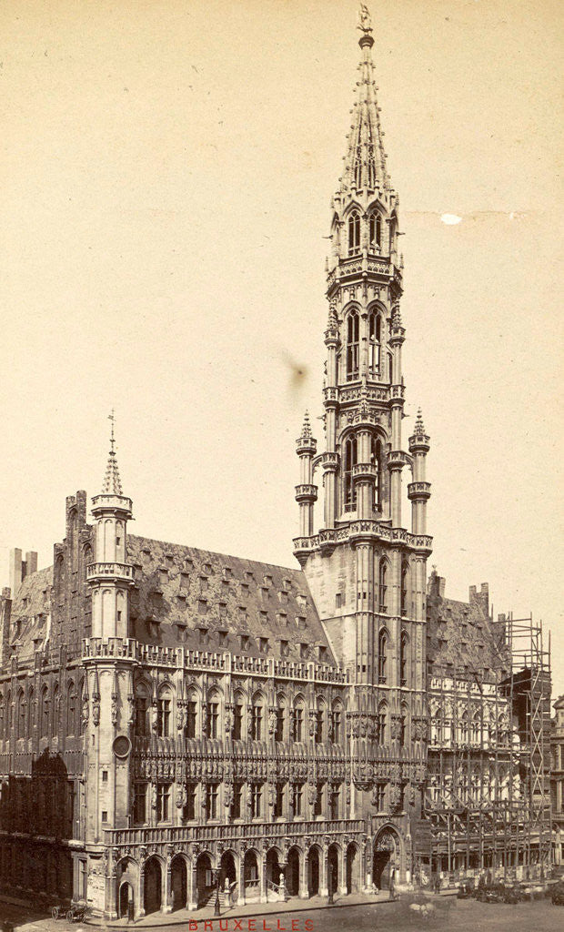 Detail of facade and tower of the town hall by Anonymous