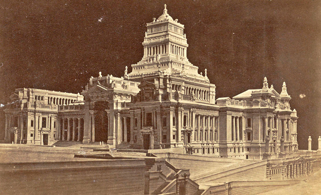 Detail of Model of the Palace of Justice in Brussels, Belgium by A. de Blochouse