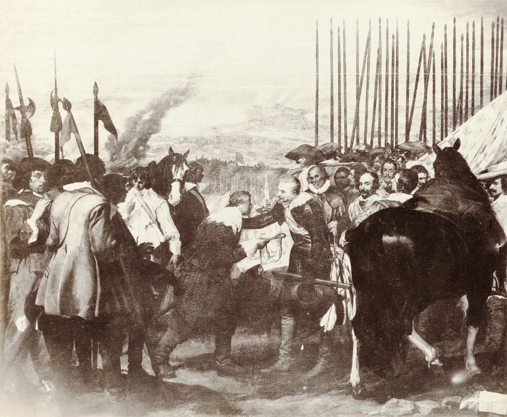 Detail of painting of Isabella II Velazques, the Surrender of Breda by Anonymous