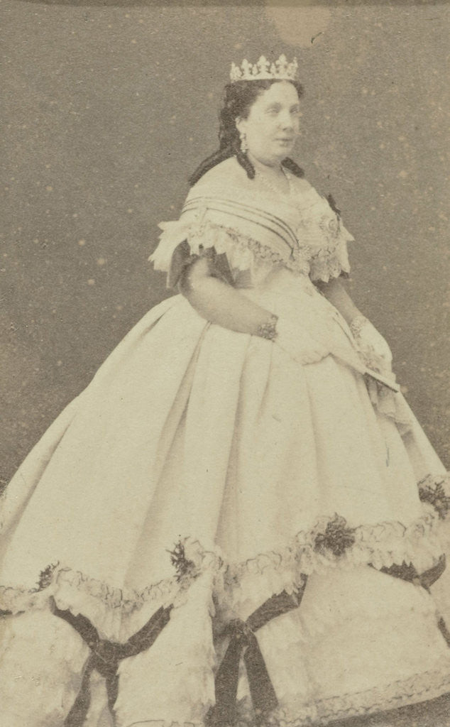 Detail of Portrait Queen of Spain Marie Isabella II Louise by Anonymous