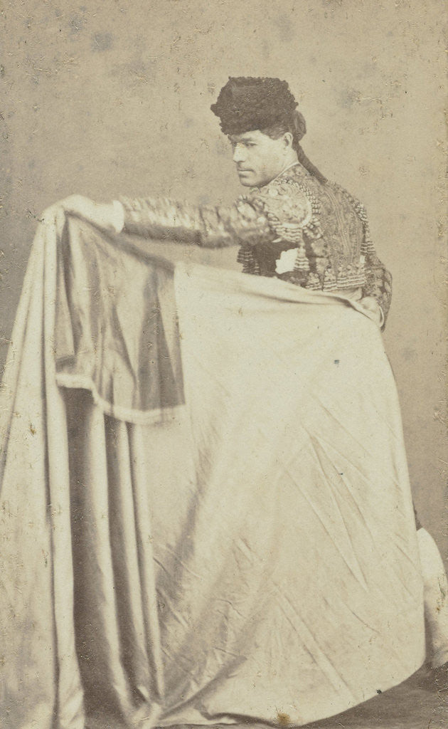 Detail of Portrait toreador with cloth by J. Laurent