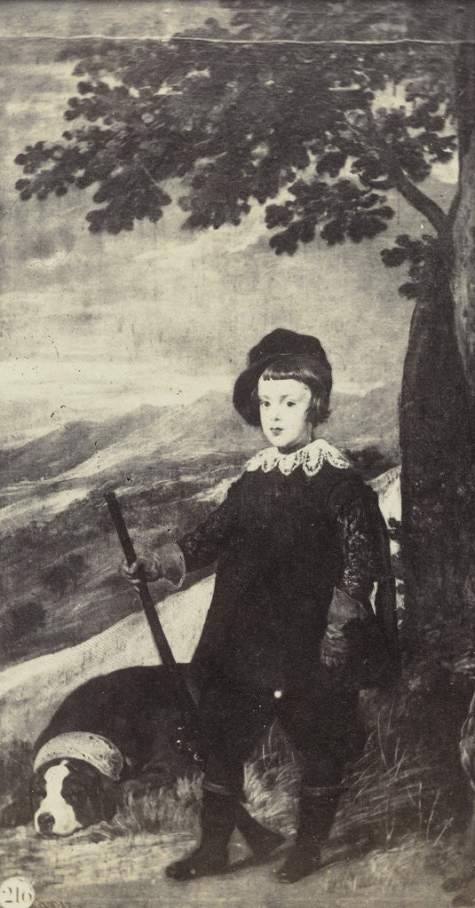 Detail of Isabella II Velazques, portrait of Charles V as a boy by Anonymous