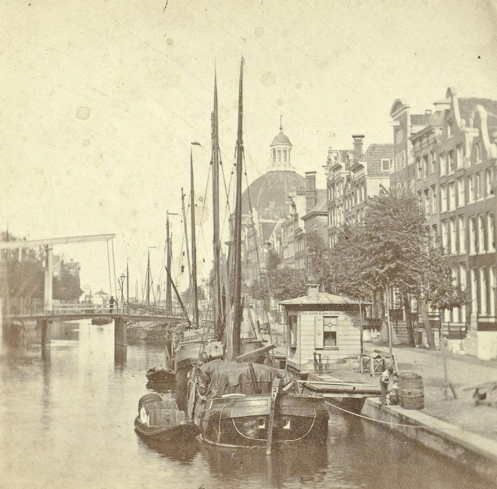 Detail of view of the Singel in Amsterdam by Anonymous