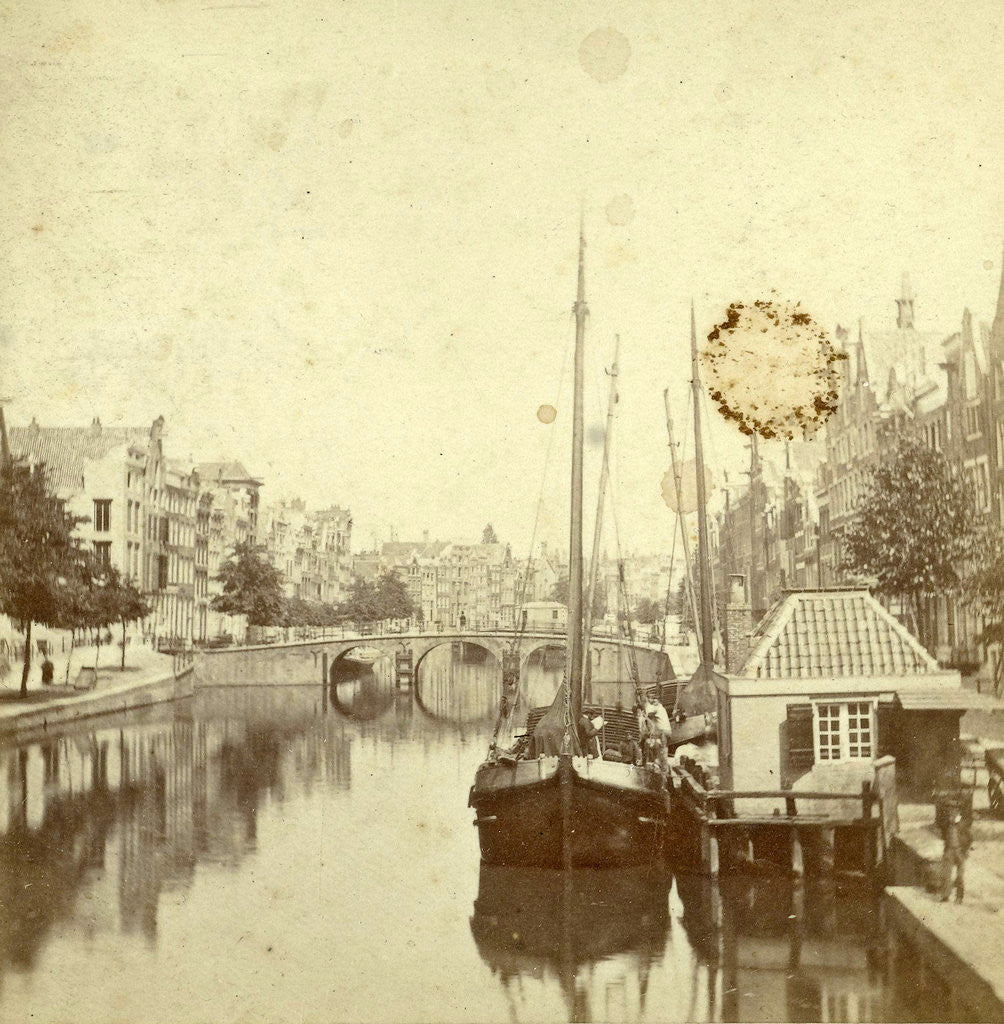 Detail of the Singel in Amsterdam at about the Gasthuismolensteeg by Anonymous