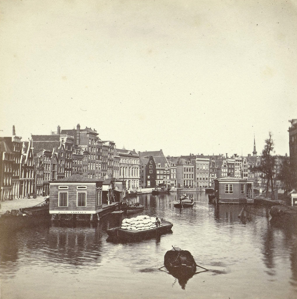 Detail of View of the Rokin in Amsterdam by Anonymous