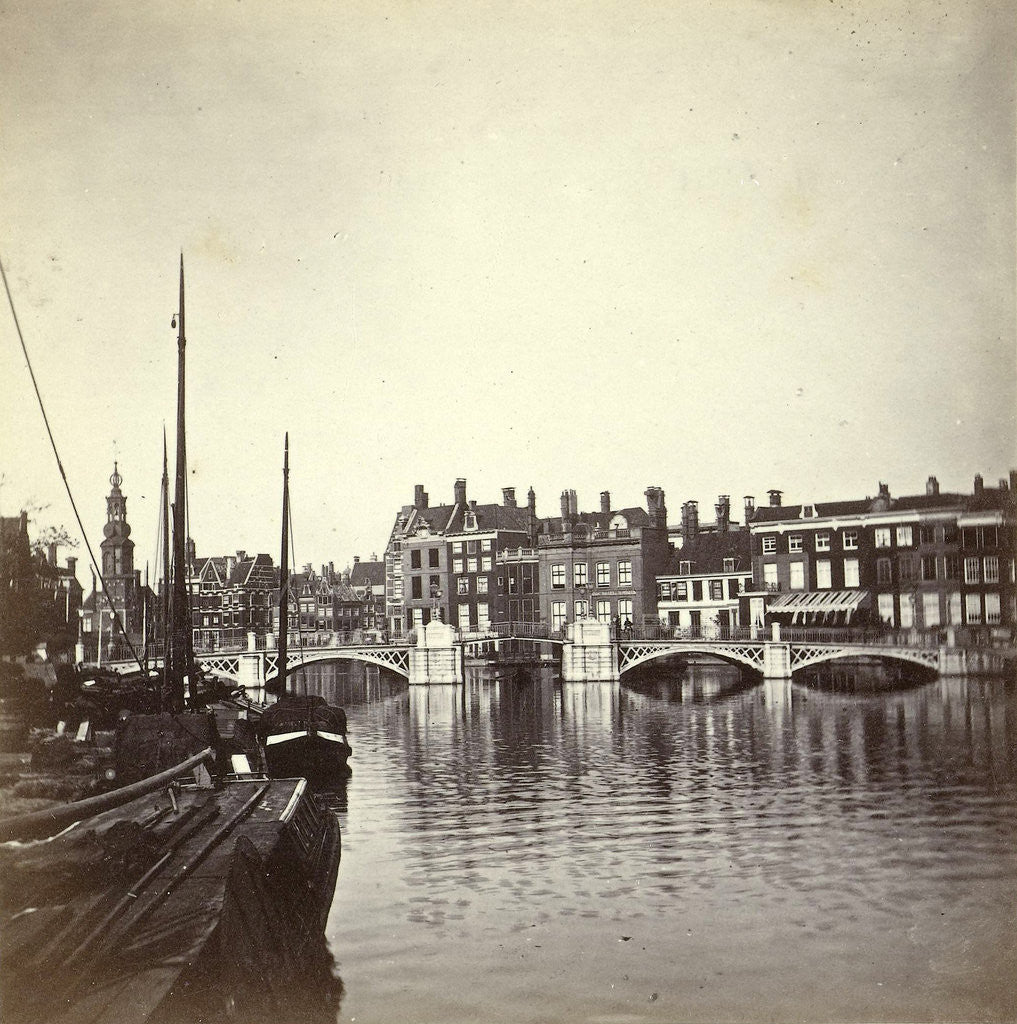 Detail of Inner Amstel River in Amsterdam The Netherlands by Anonymous