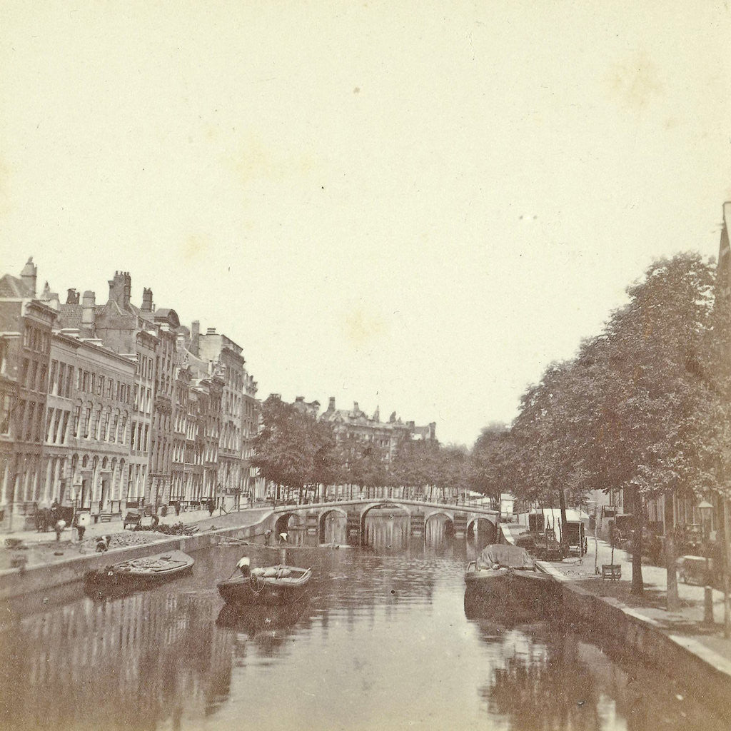 Detail of Herengracht over the Warmoesgracht, nowadays Raadhuisstraat in Amsterdam by Anonymous