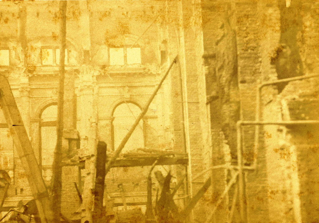 Detail of Stadsschouwburg in Amsterdam, The Netherlands after fire, February 20, 1890 (foyer) by Christiaan Batelt