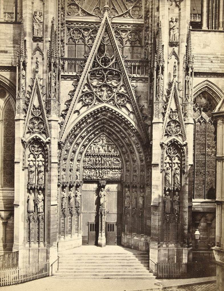 Detail of Façade of Notre Dame in Rouen France by Anonymous