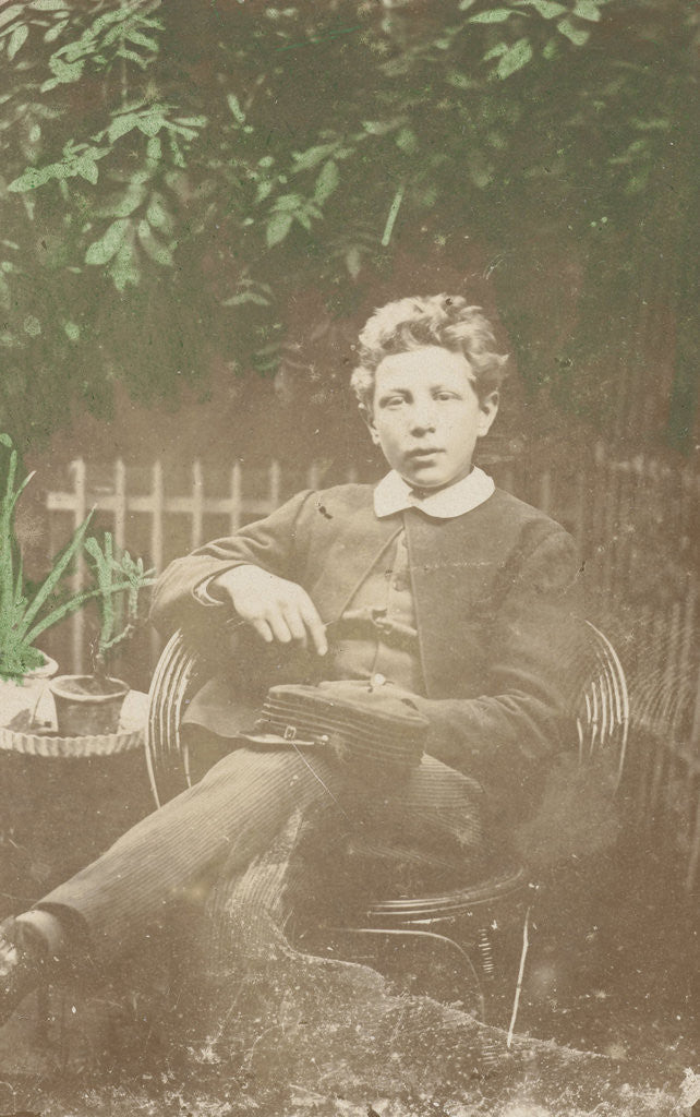 Detail of Portrait of a boy by C. Röntgen