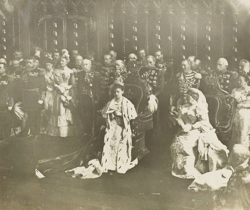 Detail of Inauguration of Queen Wilhelmina in the Nieuwe Kerk in Amsterdam, The Netherlands (1898) by R. Ebner