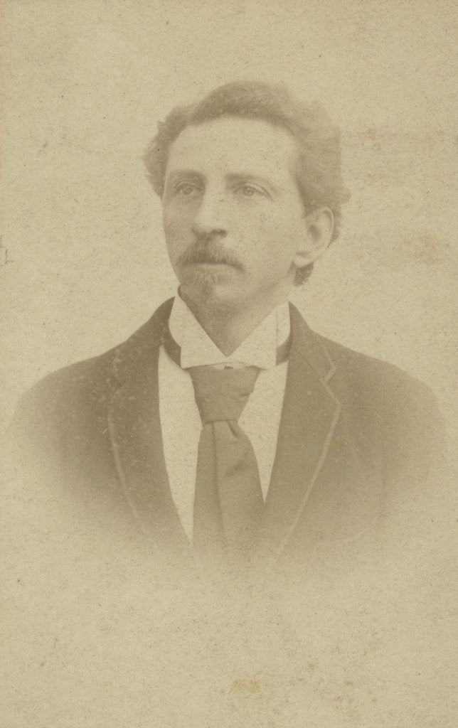 Detail of Studio Portrait of man with necktie, bust by A. van Dijk
