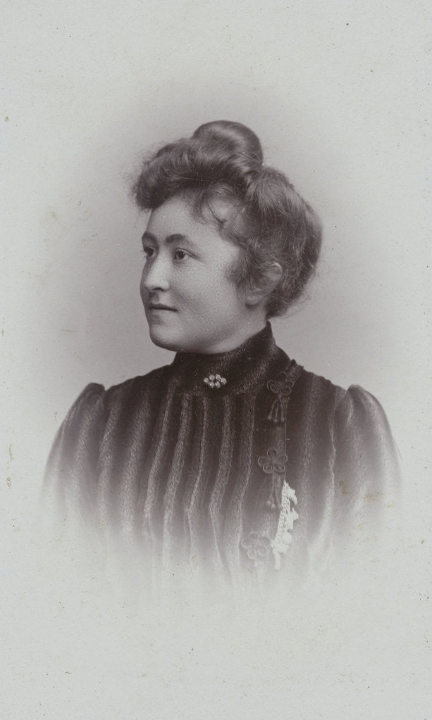 Detail of Studio Portrait of lady in high-necked dress, bust by Jacques Chrispijn