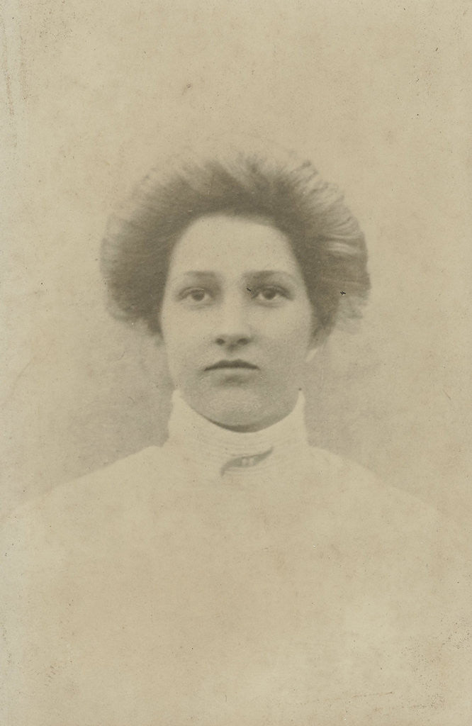 Detail of Studio Portrait of woman, bust by Machiel Hendricus Laddé