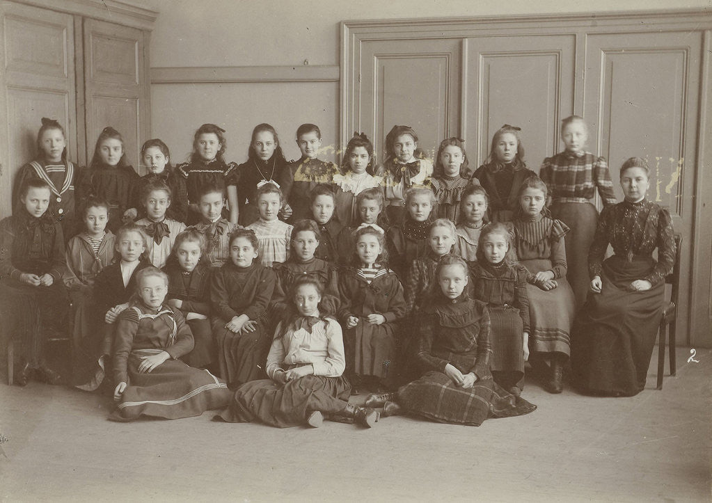 Detail of Class photo of the sixth grade of school girl Elisabeth Wolff by P.D. van Rhijn