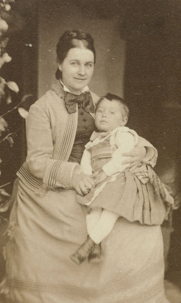 Detail of Portrait of a woman with child by Anonymous