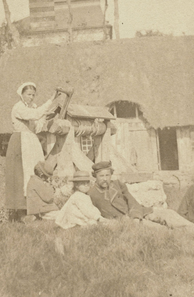 Detail of Group portrait at a waterhole by Anonymous