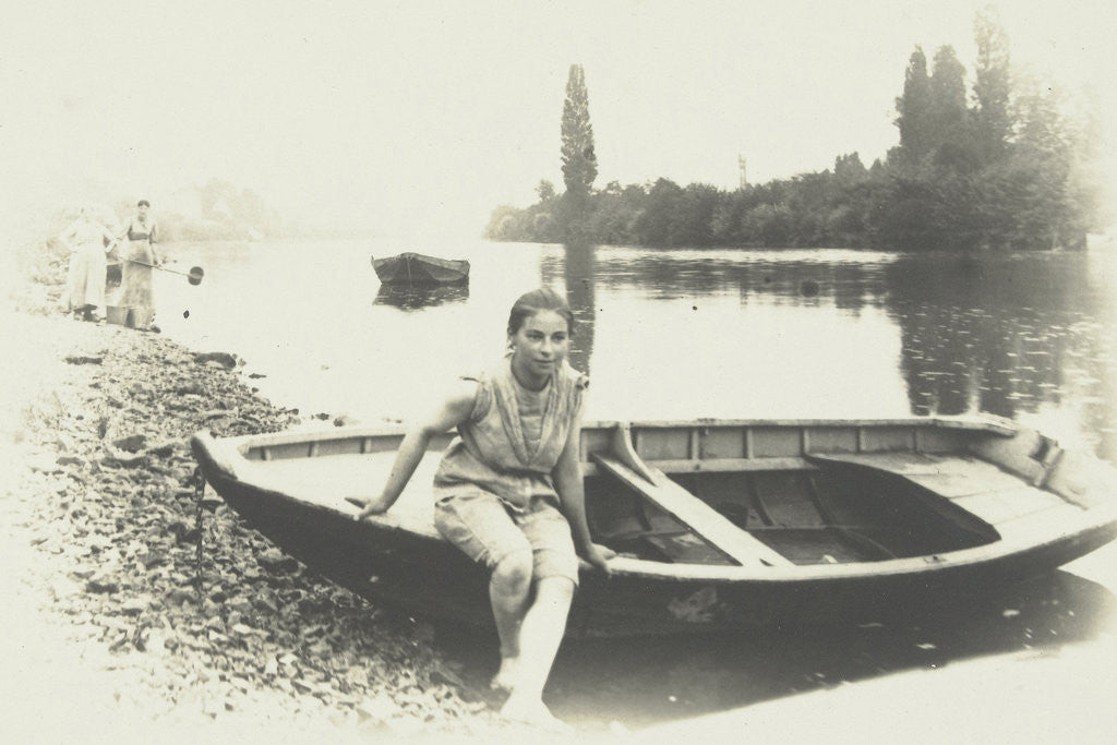 Detail of Girl in boat by M. Coulon