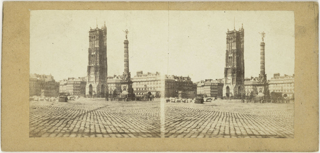 Detail of Tour St. Jacques, Paris, France by Anonymous