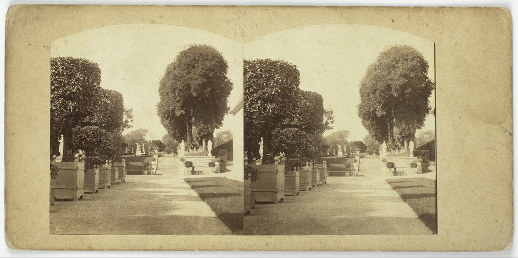 Detail of Reserves Gardens, Staircase of the esplanade of the castle, near the orangery by Anonymous