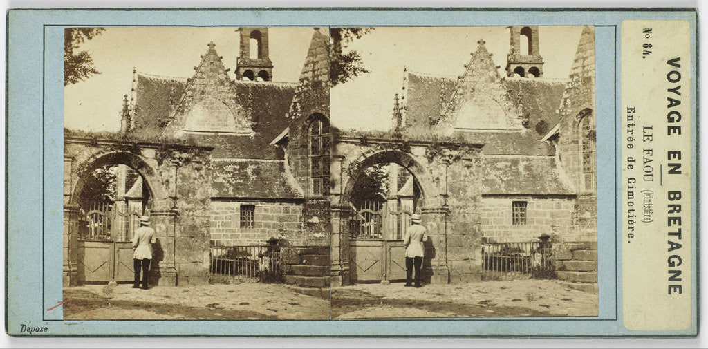 Detail of Le Faou (Finistère), entrance to the cemetry by Henri Tournier