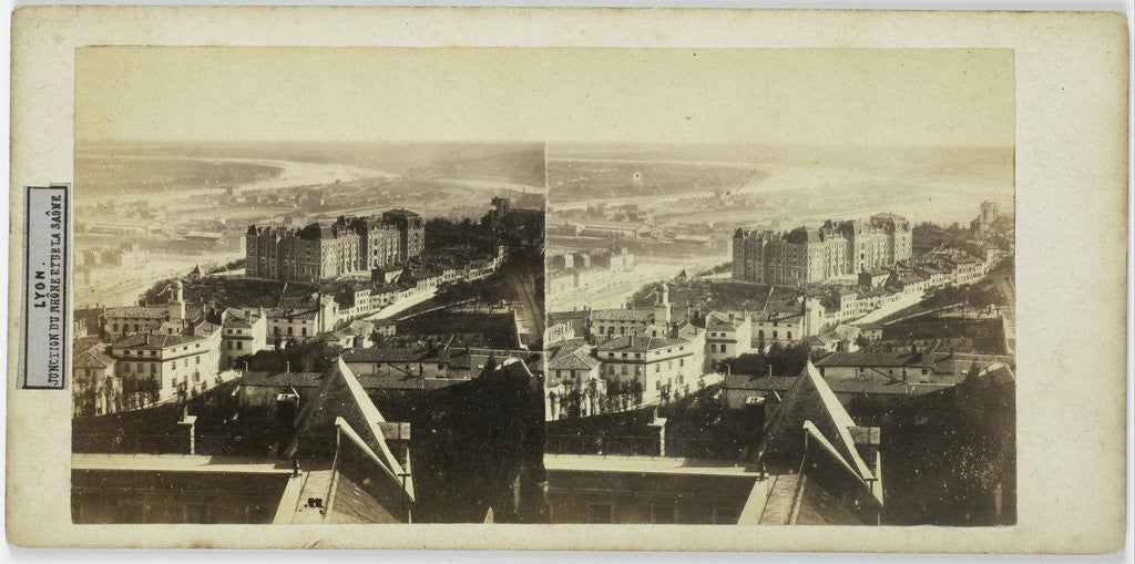 Detail of Lyon Jonction du Rhone et de la Saone, France by Fourvières