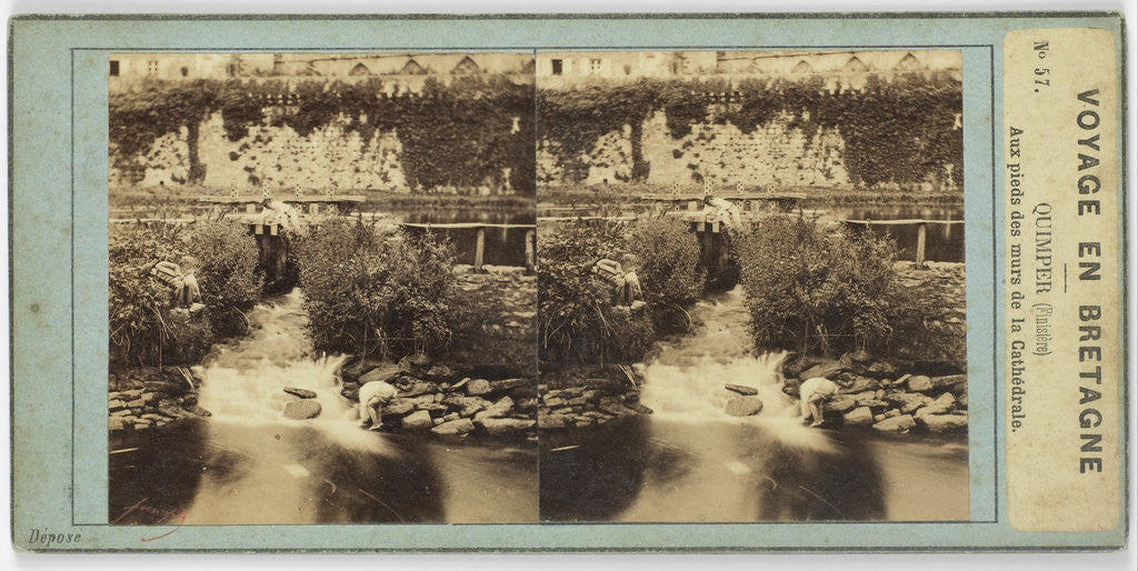 Detail of Quimper Finistère, Aux pieds murs de la Cathédrale, France by Henri Tournier
