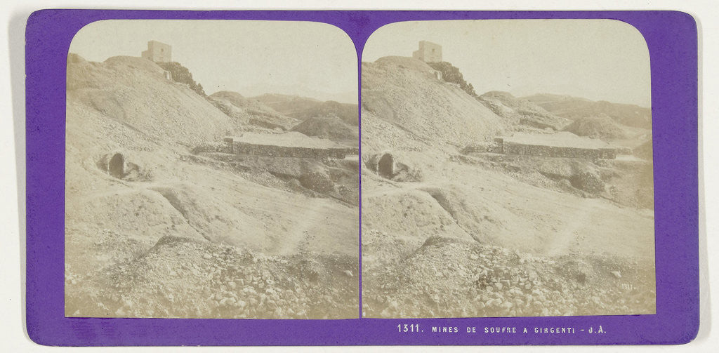 Detail of Mines de Soufre a Girgenti, Italy by Jean Montaigue Andrieu