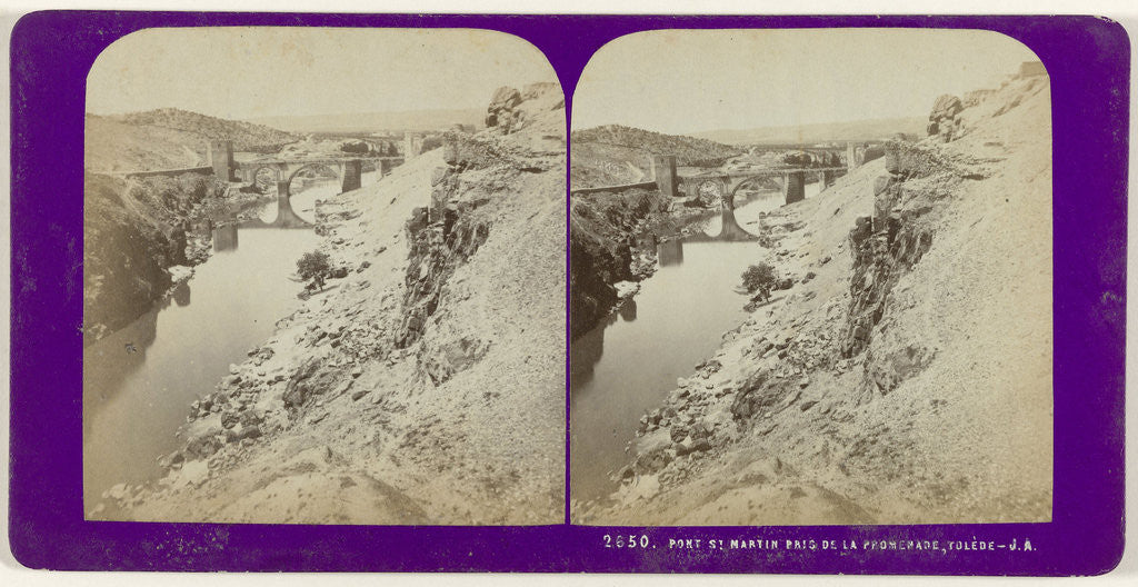 Detail of Pont St. Martin, Toledo, Spain by Jean Montaigue Andrieu