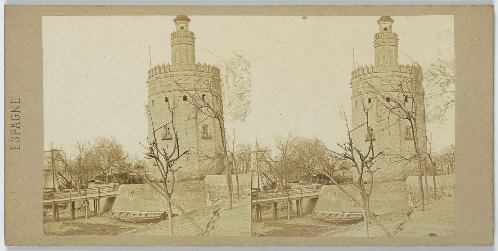 Detail of La Torre Del Oro, in Seville, Spain by Anonymous