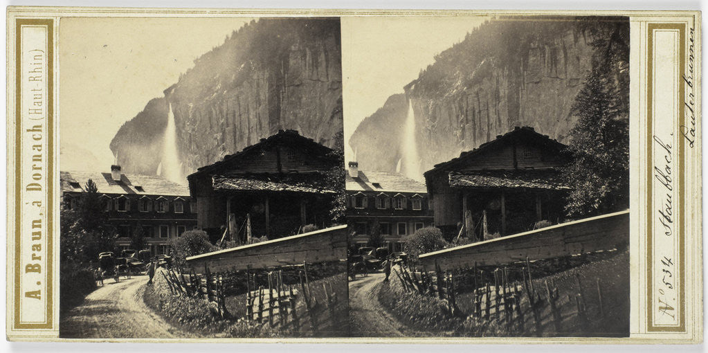 Detail of Staubbach, Lauterbrunnen, Switzerland by Adolphe Braun